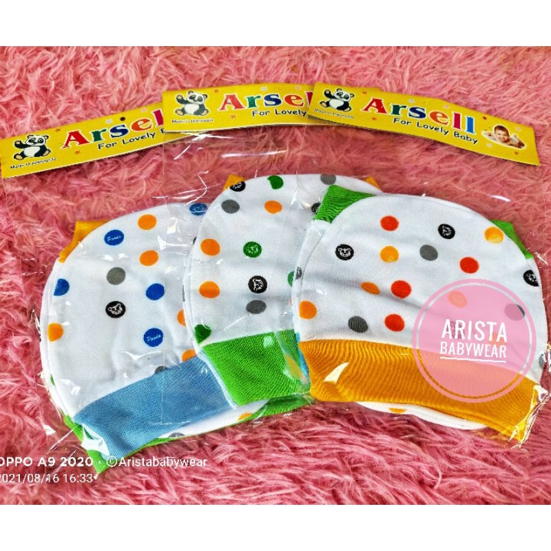 TOPI/KUPLUK BABY NEWBORN POLKADOT (PAKET 3PCS)