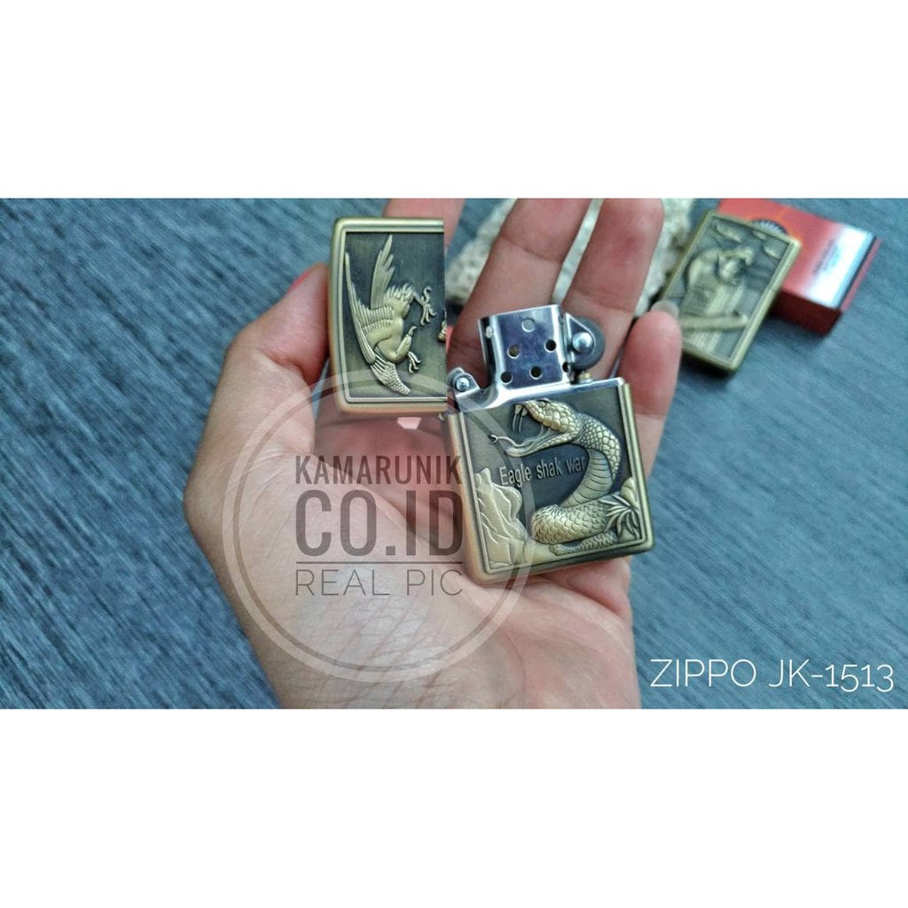 Super Promo! KOREK ZIPPO API BIASA ULAR COBRA KOBRA 1513 Murah!