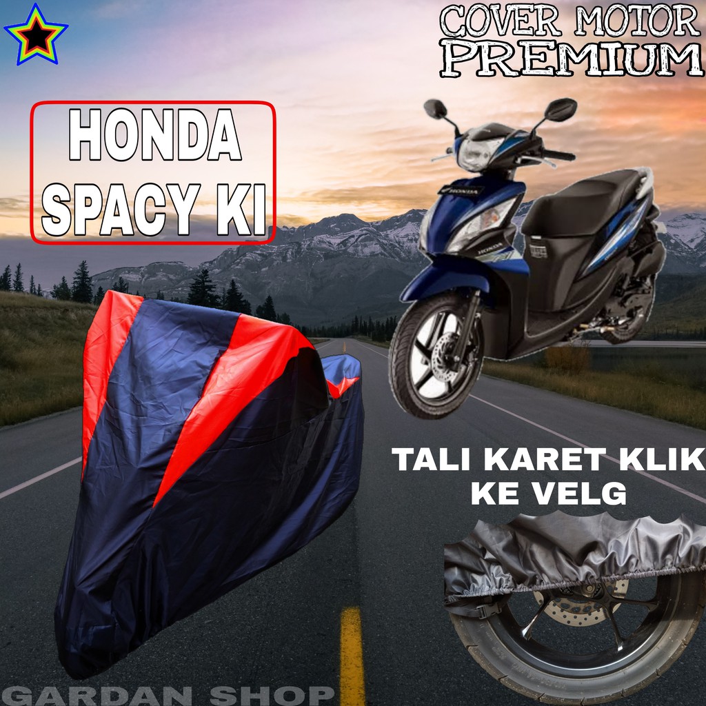 Sarung Motor HONDA SPACY FI Hitam MERAH Body Cover Penutup Pelindung Motor Honda Spacy PREMIUM