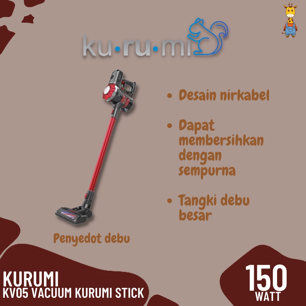 Kurumi KV05 Vacuum Kurumi Stick - Penyedot Debu