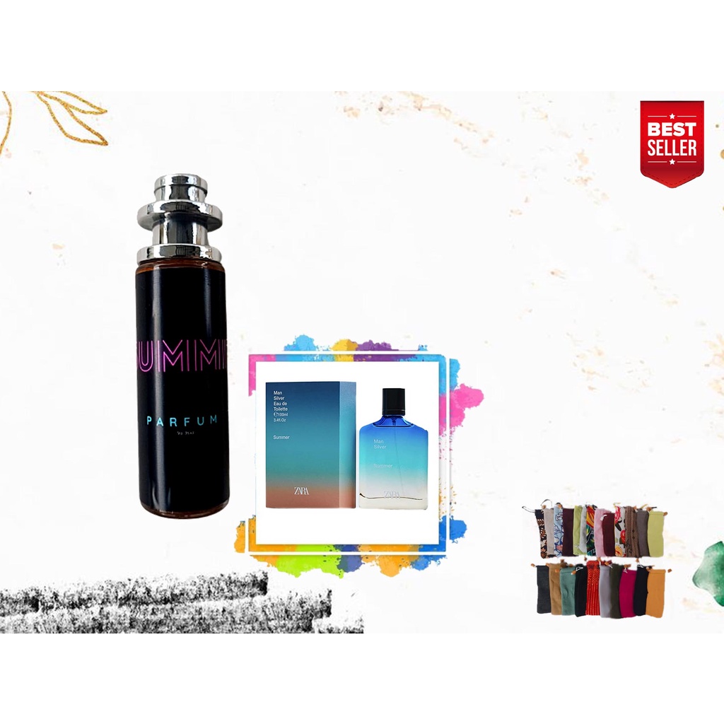 (BOTOL CATUR) PARFUM PRIA ZARA MEN SILVER BEST SELLER - PARFUM COWOK - 35ml - by SUMMIT PARFUM