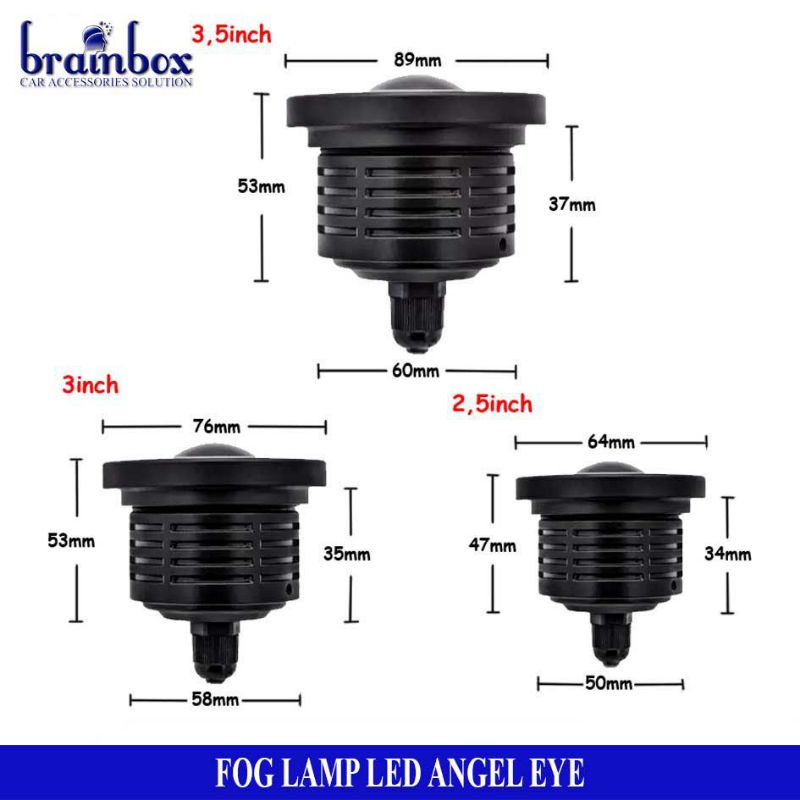 LAMPU KABUT/FOGLAMP ANGEL EYES UNIVERSAL 89,76,64 MM(KANAN&amp;KIRI)/