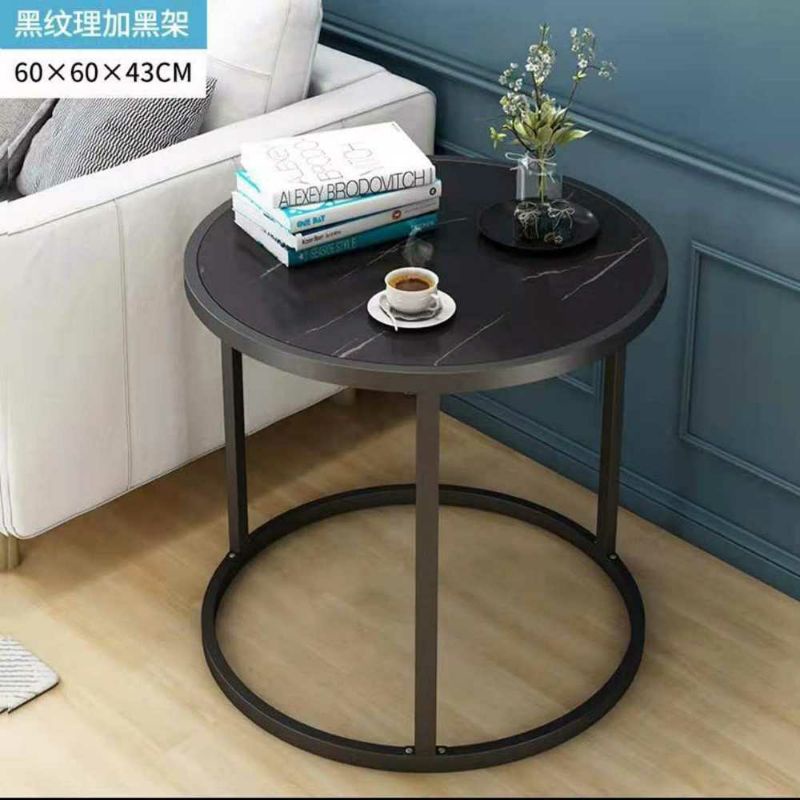 Meja Sofa Side Table Marbel European Style Round
