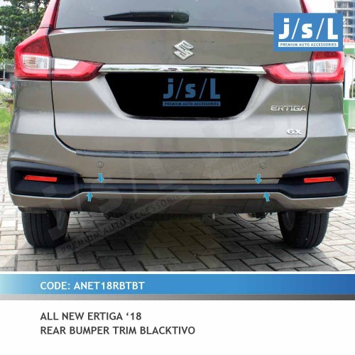 All New Ertiga 2018 Aksesoris JSL List Bemper Belakang Rear Bumper Trim Hitam Blacktivo