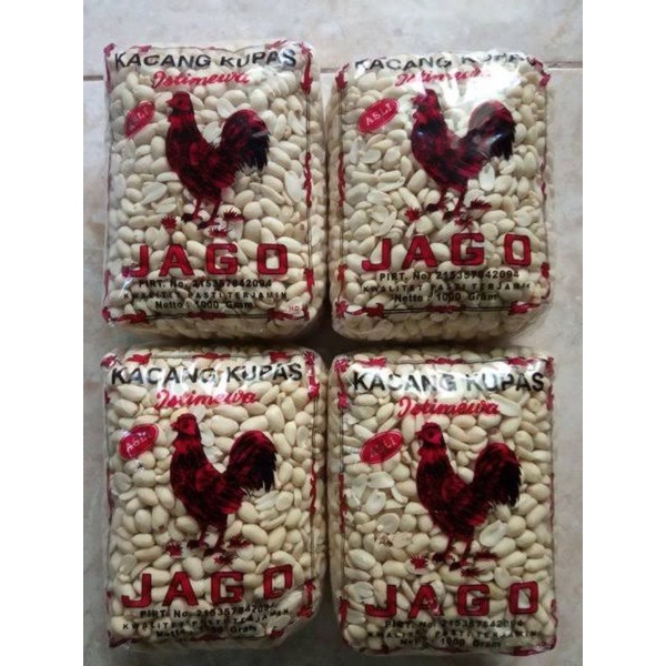 kacang tanah kupas mentah cap jago 1kg