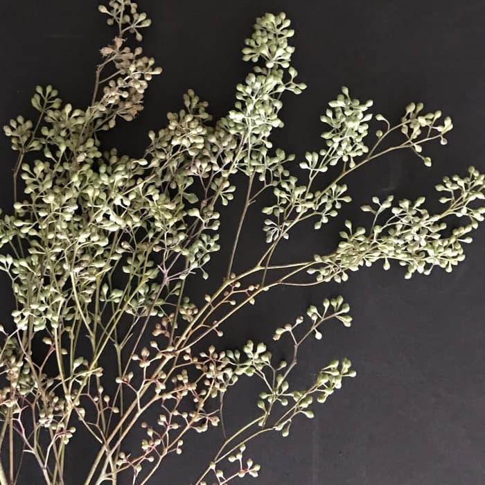 

Dried naked seeded eucalyptus stem filler rustic bucket