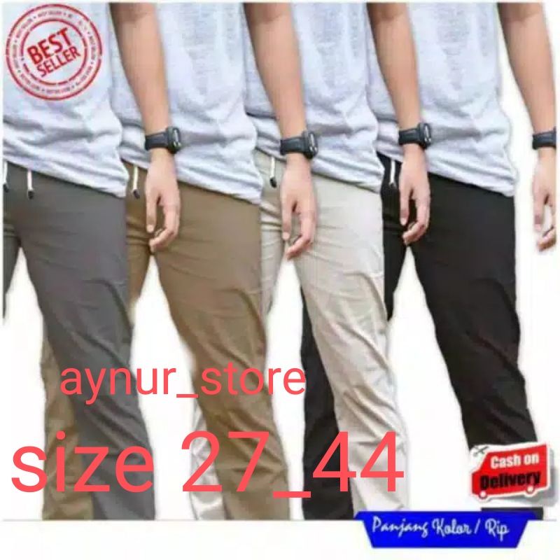 BIG SIZE SUPER JUMBO XXXXXL CELANA CHINO PRIA PANJANG CELANA CHINOS COWOK PANJANG JUMBO KARET PINGGANG RIP KOLOR