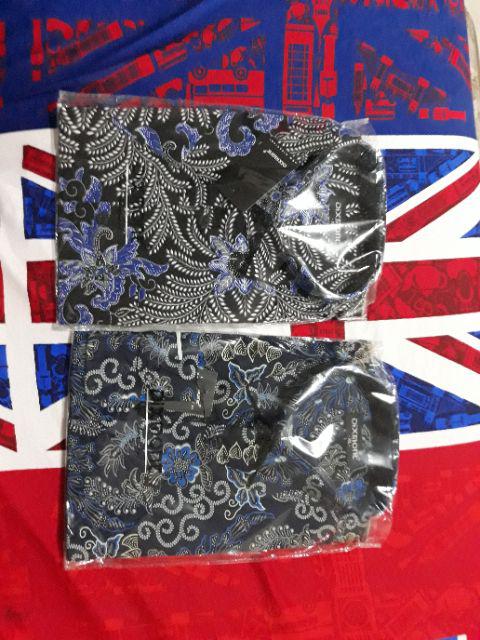 Kemeja Batik Pria Lengan Panjang Bl65 Katun Motif Modern Dixmont Semi Slimfit
