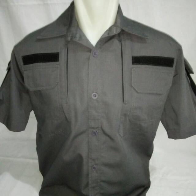 Kemeja tactical/helicon/511 lengan pendek warna khaki,hitam,navy,abu tua,putih ripstop tr grade a