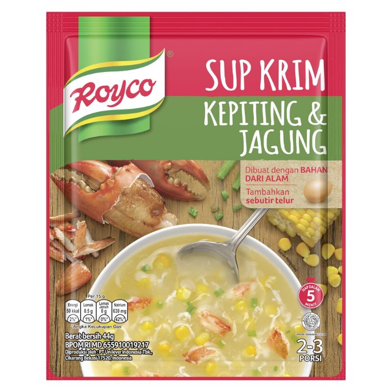 

Royco Sup Krim Kepiting & Jagung Exp Agustus 2023