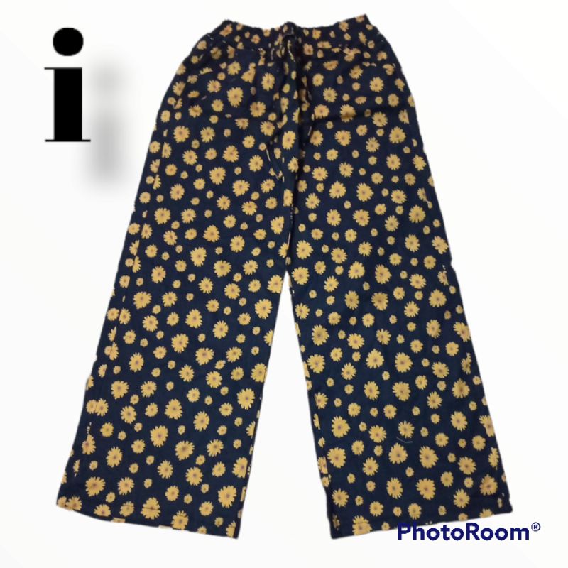 CELANA KULOT PANJANG DEWASA WANITA BAHAN KATUN STREACH MOTIF SANTAI MURAH-i