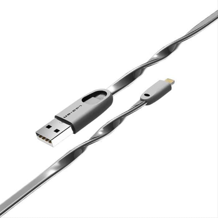 KABEL DATA JELLY PENDEK 38CM LO-CB50 IOS LIGHTNING USB CABLE HIGH DATA TRANSMISSION 480MBPS -LOG ON