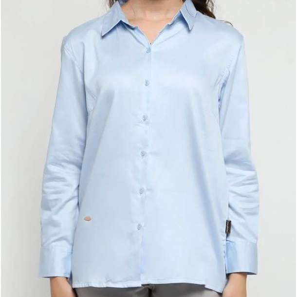 MORPHIDAE - Bell Kemeja Wanita Polos Kasual-LIGHT BLUE