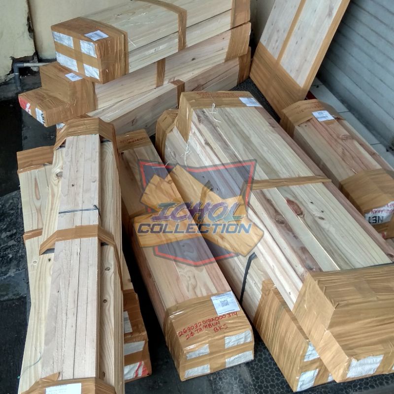 kayu reng / lis kayu jati belanda 120x4x2