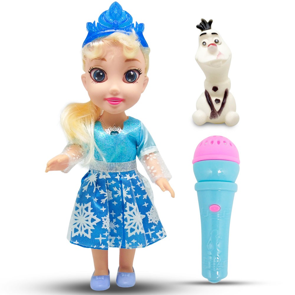 Mainan Anak Mic Bernyanyi Boneka  Frozen  Princess Free 