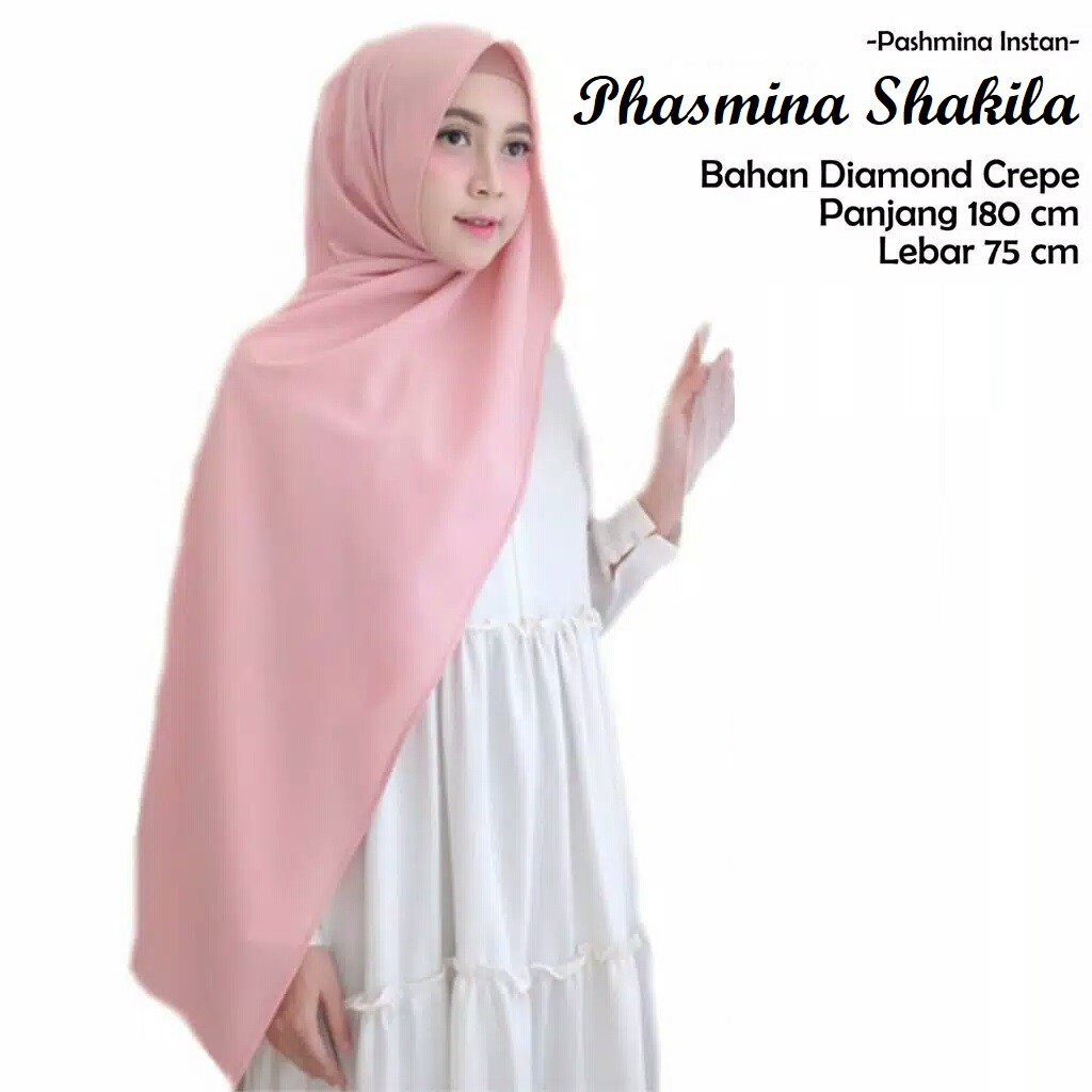 Hijab Phasmina Shakila Premium Bahan Diamond Crepe Premium Ori Original By Hijabkreasimu Shopee Indonesia