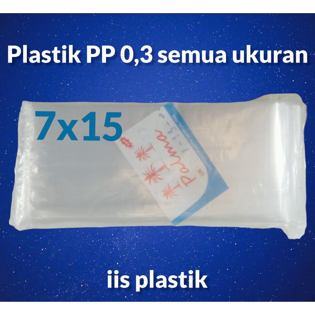 kantong plastik PP bening Ukuran kecil / plastik aneka Kue / Kerupuk Macaroni dll / plastik bening semua ukuran