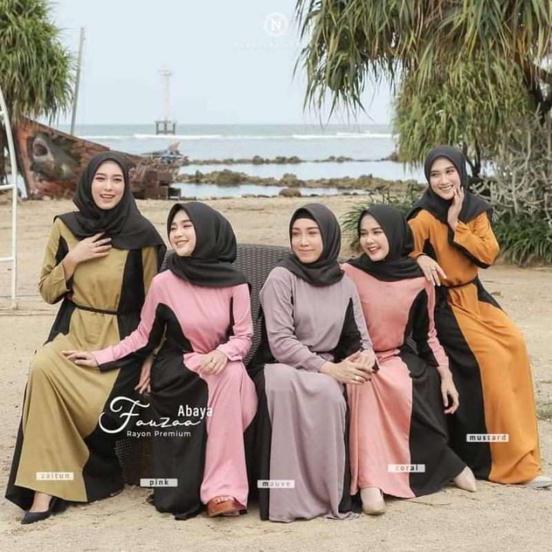 Nadheera Dress Fauzaa Abaya | New Nadheera Dress Casual Basic Gamis Lebaran Simpel