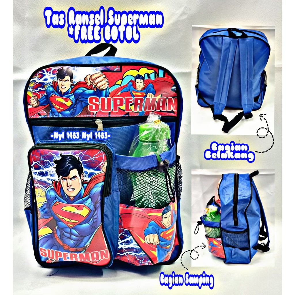 KSO_BAG - Tas Ransel Anak Laki-Laki Terbaru 2021 Kekinian Backpack Carakter SUPER HERO Termurah