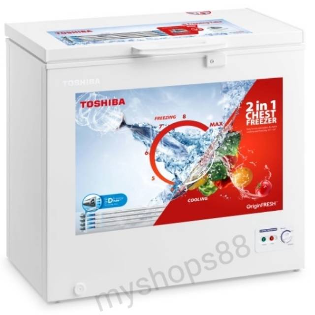 TOSHIBA CR-A320I CHEST FREEZER & FRIDGE 2 IN 1 -280Liter
