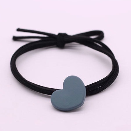 MM - Ikat Rambut Ala Korea Import Murah 1966 Ikat Rambut Korea Ikat Rambut Pendek Ikat Rambut Lucu-LOVE HITAM