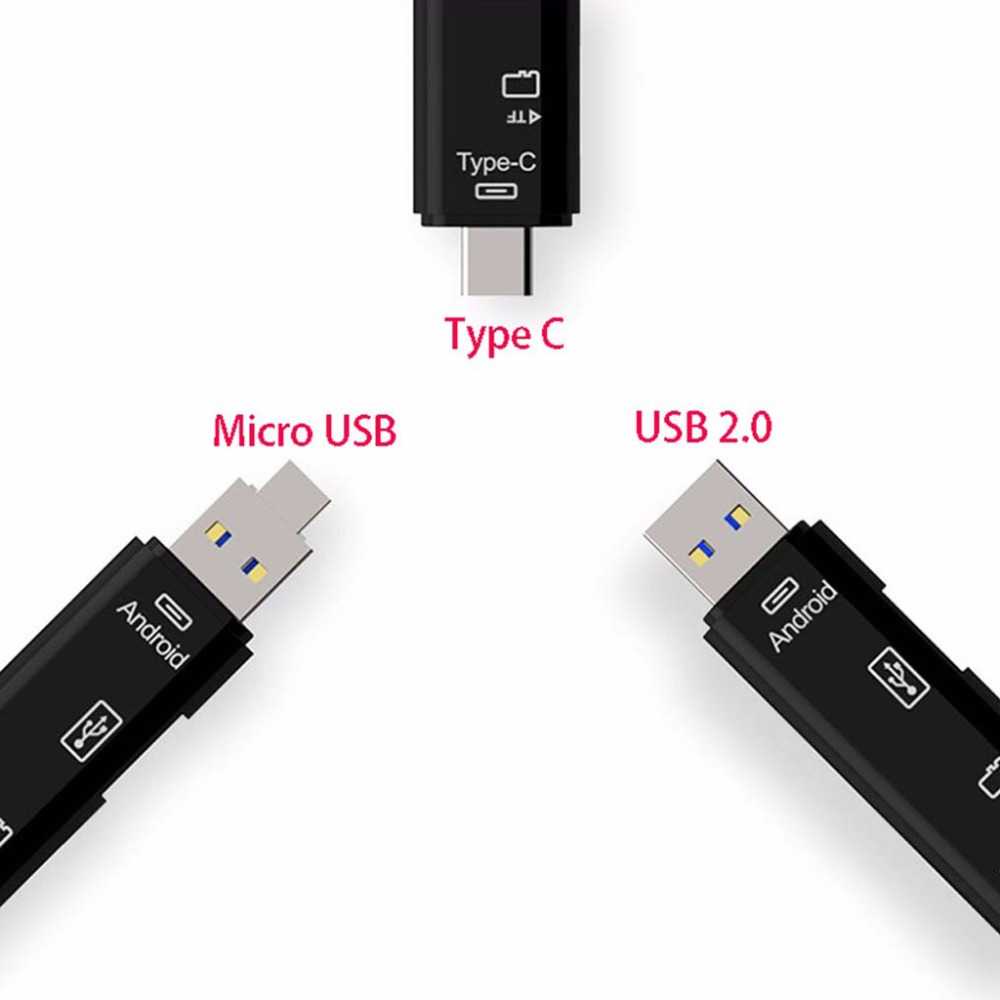 (100% BARANG ORI) Natrberg Portable OTG Card Reader USB Type C Micro USB - D-188