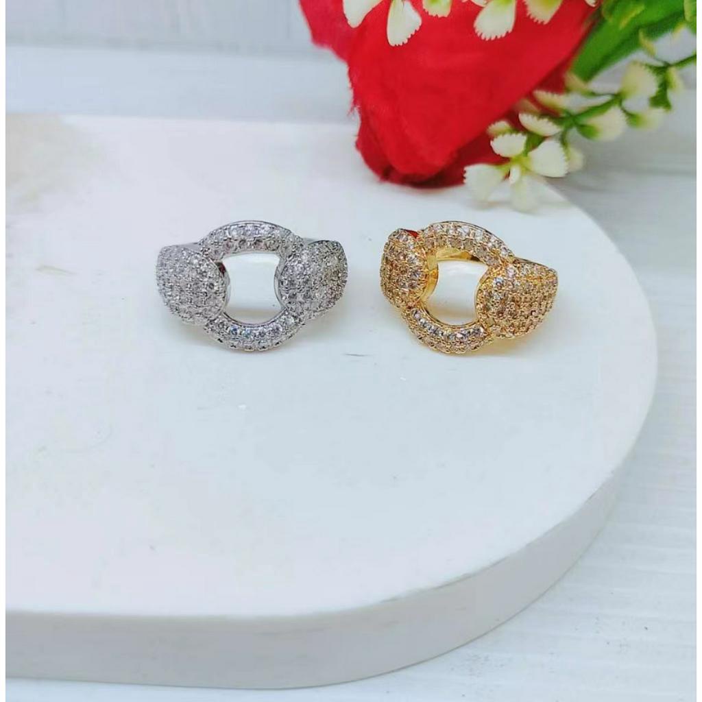 Cincin Xuping Permata Lapis Emas Perhiasan Fashion R087