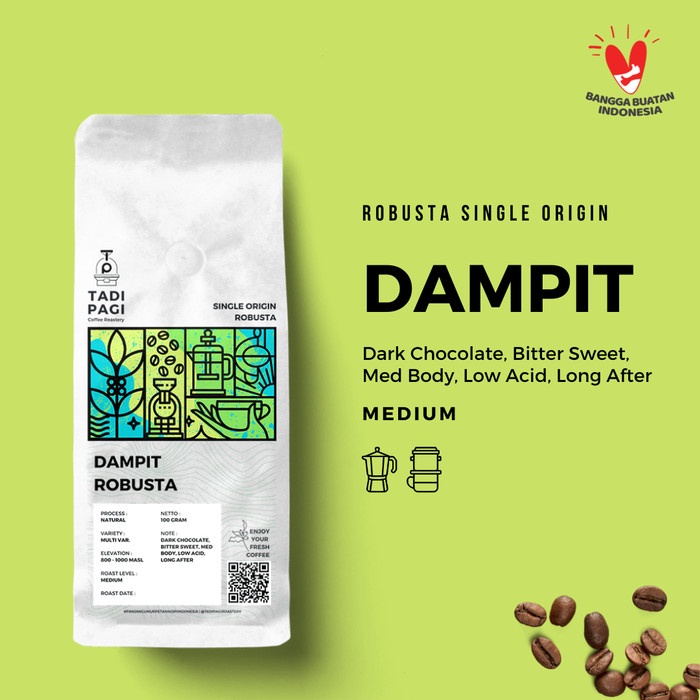 

Tadi Pagi Coffee Roastery Robusta Dampit 200gr Roast Bean Coffee - Kopi Biji Matang