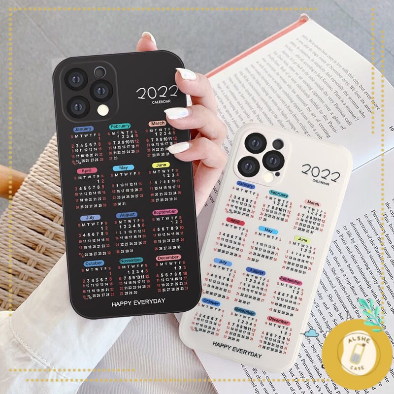 Happy Everyday 2022 Soft Case silicon Tpu Matte Motif Kalender Untuk xiaomi redmi 9c,redmi note8, re