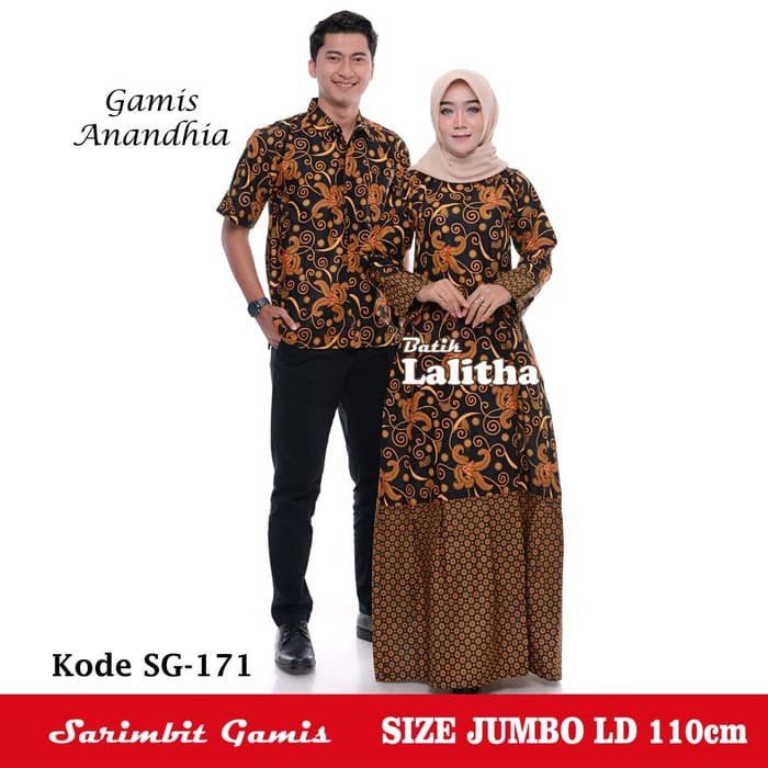 Sarimbit Gamis Jumbo Batik Pekalongan / Batik Gamis Couple Jumbo