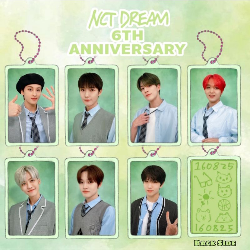 NCT Dream 6th Anniversary Acrylic Clear Keychain Gantungan Kunci Akrilik