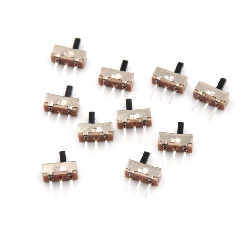 【XO*COD】30Pcs 2Position 4mm SPDT 1P2T 3 Pin PCB Panel Vertical Slide Switch New