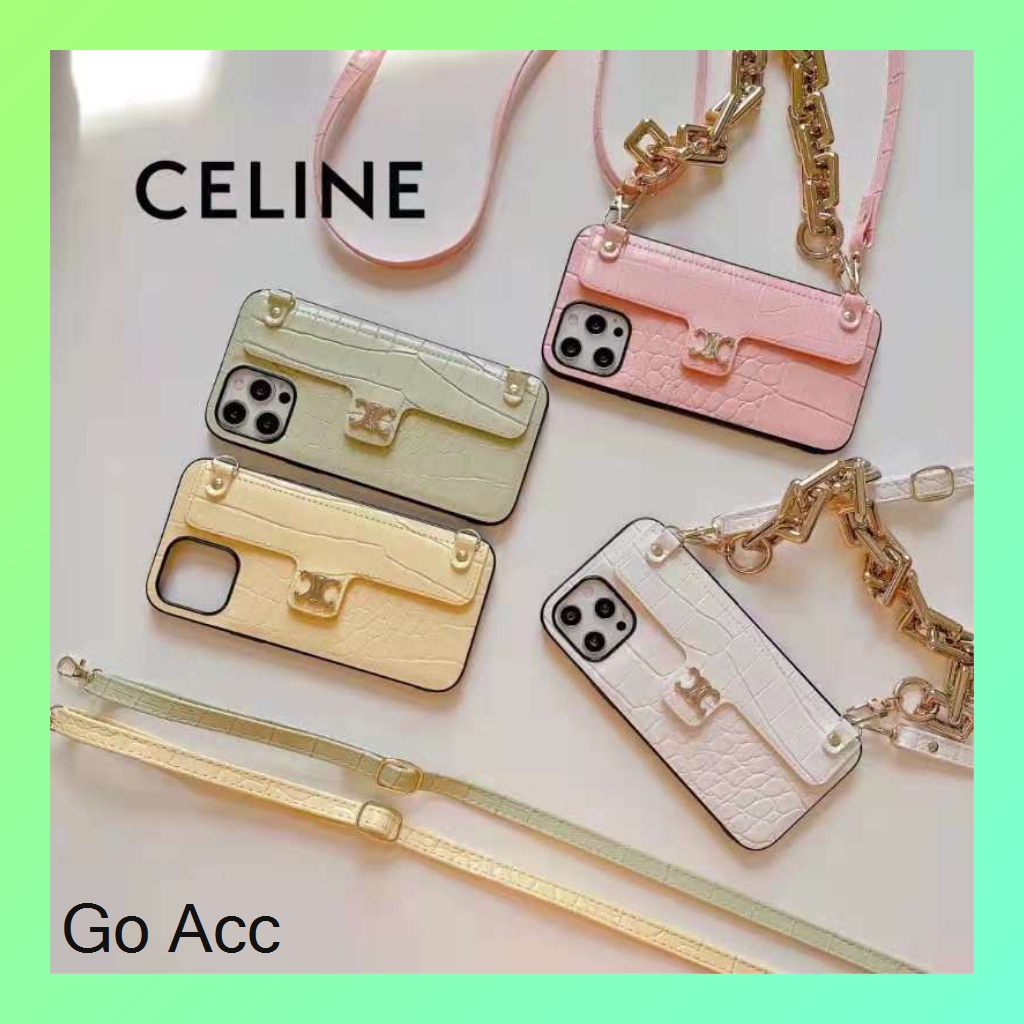 BARU Case warna warni makaron rantai Iphone 7 8 7+ 8+ X Xr Xs Max 11 12 13 Pro Max X Xs pendek charm tali panjang pinggang bahu FH35