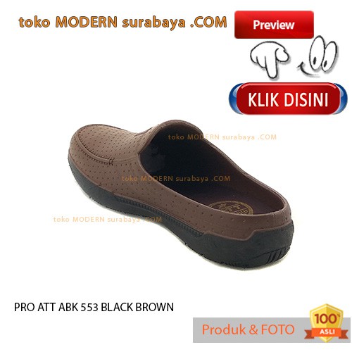 PRO ATT ABK 553 BLACK BROWN sandal selop pria flat casual karet