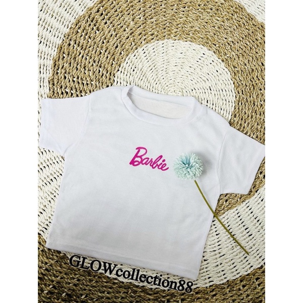 Tq88indonesia Fashion Baju Atasan Wanita Terbaru / Barbie Crop Top / Kaos Cewek Lengan Pendek / Busana Santai / Outfit Kekinian / Ootd