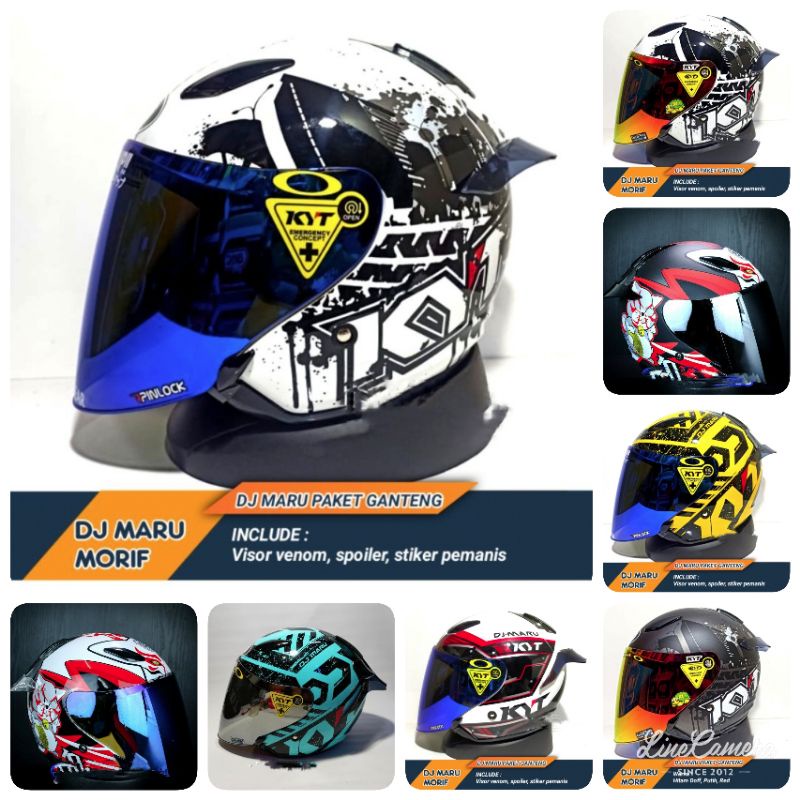 Helm kyt dj Maru Motif paket ganteng