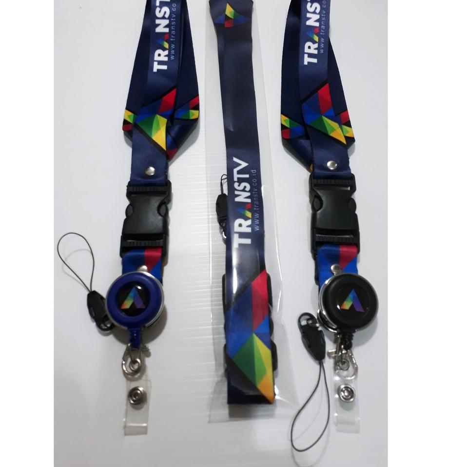 

[KODE 0NBQF] TRANSTV Lanyard ,Strap ID, HP/Flashdisk Printing Digital (Paket Lengkap Exclusive)