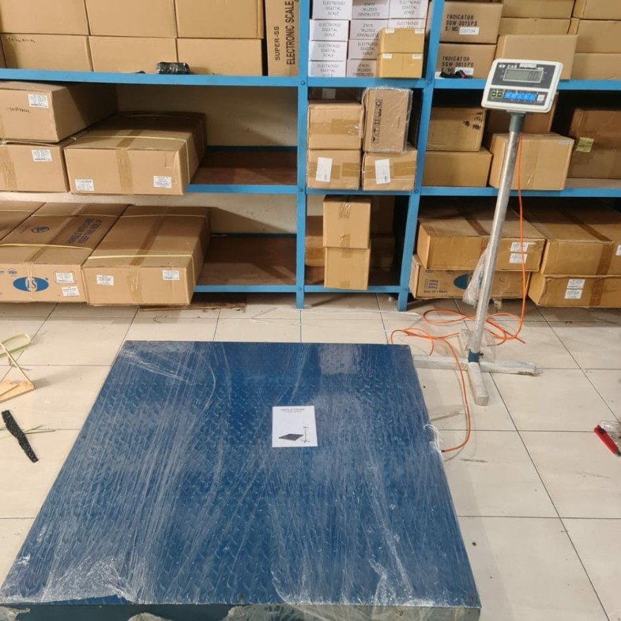 Timbangan Lantai 2ton / timbangan logistic uk 1,2m x1,2m 2ton