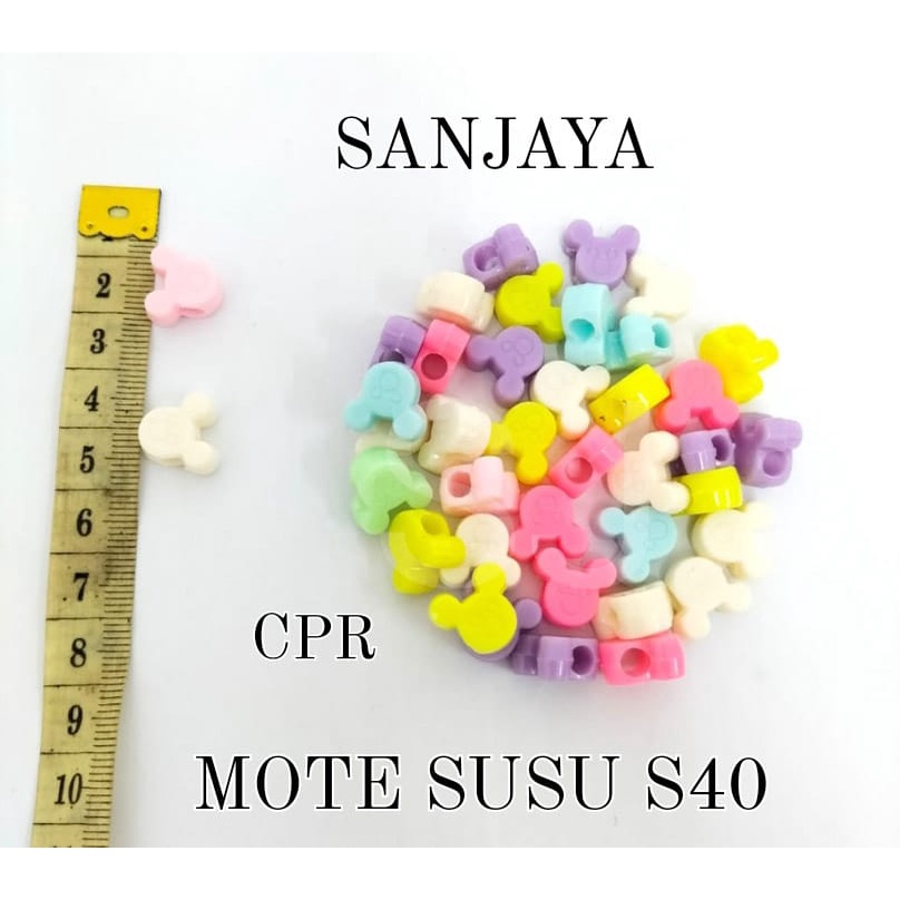 MOTE SUSU / MANIK SUSU / MANIK PASTEL / MOTE DOFF BAHAN AKRILIK UNTUK KERAJINAN DIY / MOTE SUSU MOTIF / MOTE SUSU ANEKA BENTUK / MOTE SUSU S01-S41 CPR