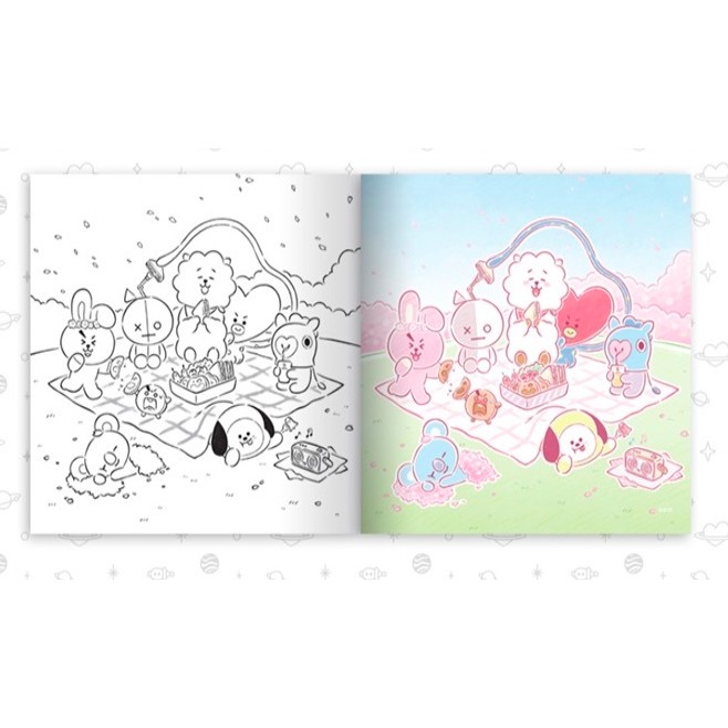 Dp Bt21 Coloring Book 52 Illustration Image Color Samples ...