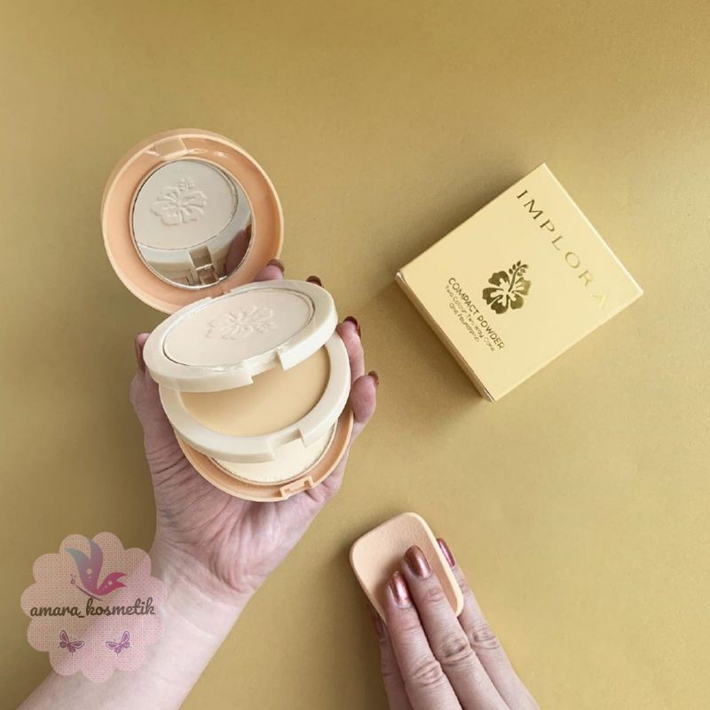 Implora SUELUTTU Powder Cake - 2 Bedak 1 Foundation - Original BPOM