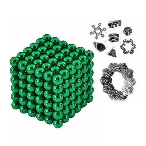 10 BUTIR Magnet BALL GREEN Magnetic Balls Bola Neodymium DIY Puzzle Cube Hijau