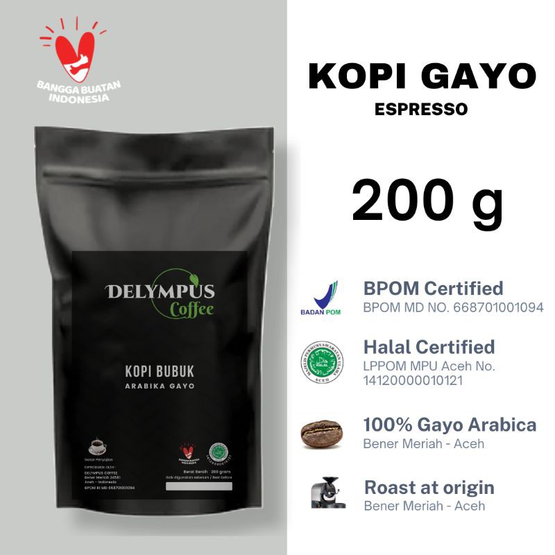 

KOPI GAYO ARABIKA BUBUK ESPRESSO 200 gram