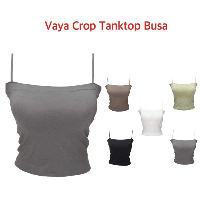 Tengtop Crop | Tanktop Kemben Crop Top VAYA 1806 Bahan Rajut dan Busa Tipis