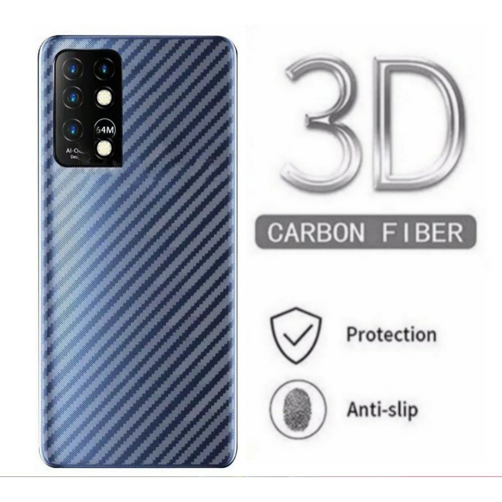 PROMO Paket 3in1 Tempered Glass Full INFINIX NOTE 8 Anti Gores Kamera Belakang Garskin Carbon Skin