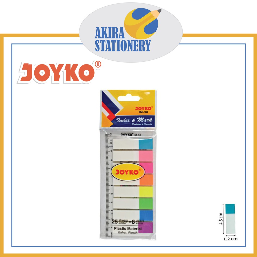 

Index & Mark JOYKO IM 38 [ 8 Warna ] Pembatas - Penanda IM-38 / Sticky Note PAD ( 25 Pcs x 8 warna )