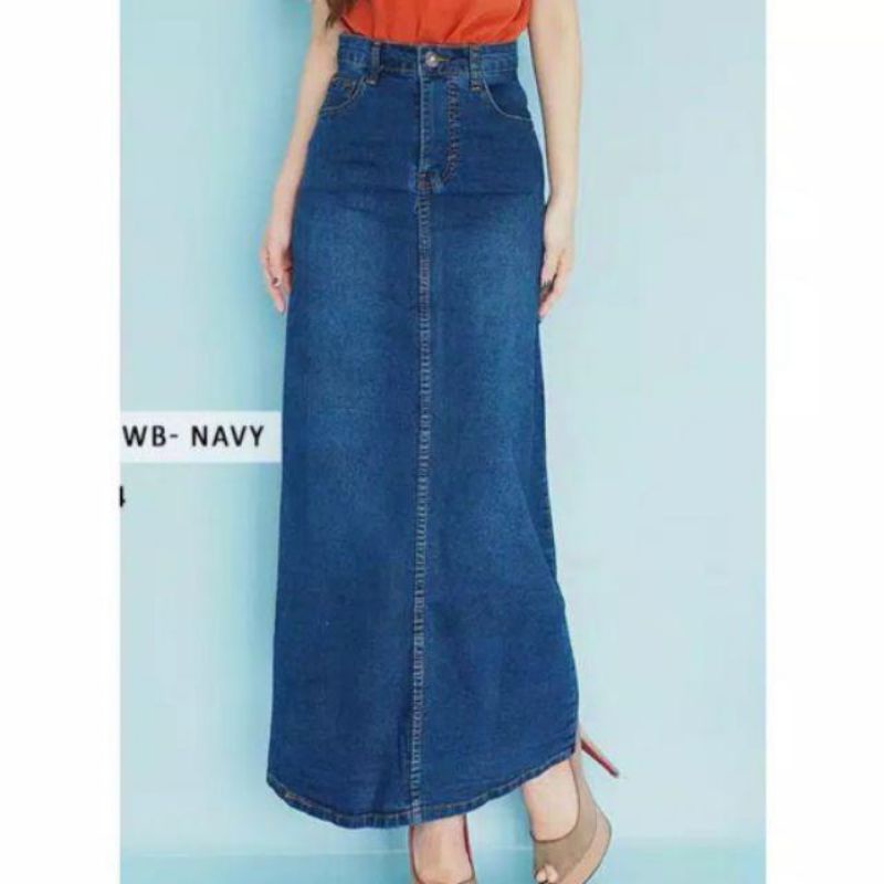 Rok Jeans Panjang Muslim merk WB (laku secara offline)