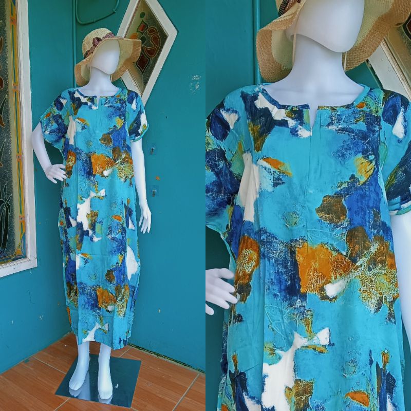 Daster Habel/HISBI Long BUSUI Panjang Semata Kaki Bahan Rayon Premium-Busui Hisbi 15