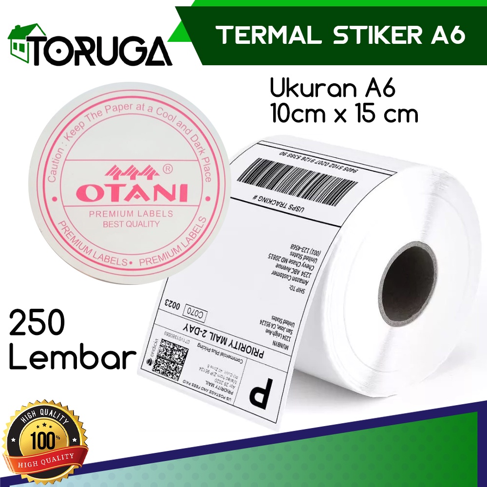 

Kertas Thermal Label Barcode 100 x 150 mm ukuran A6 Sticker
