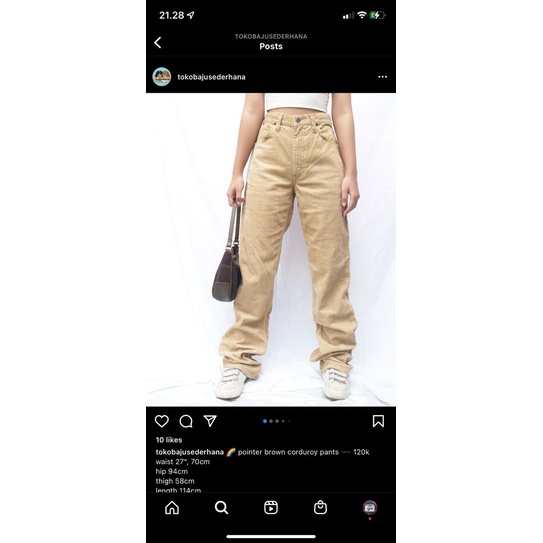 pointer brown corduroy pants
